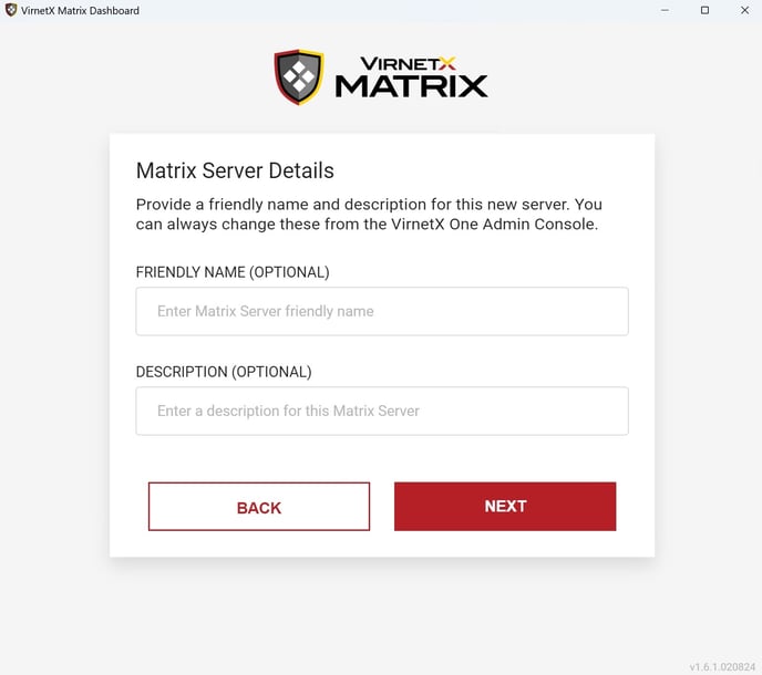 Matrix Server - Activation - Details