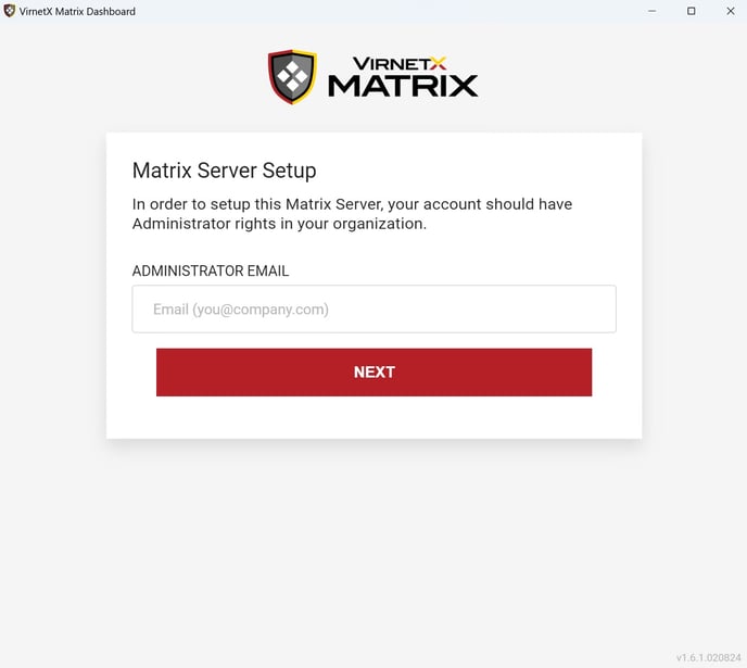 Matrix Server - Activation - Email