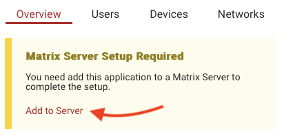 Matrix Server Setup - Admin Console